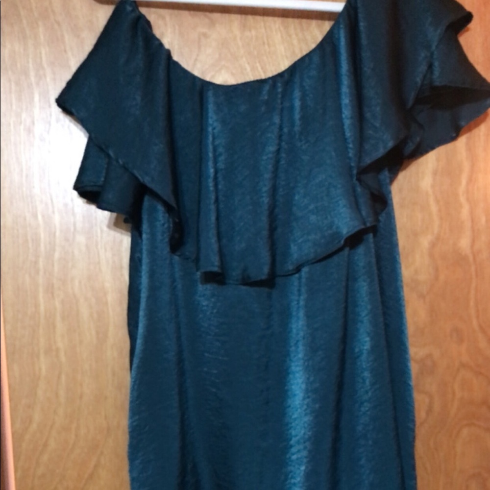 Off the shoulder silk all about you dress